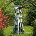 Antique bronze figure woman sculpture for garden decoration